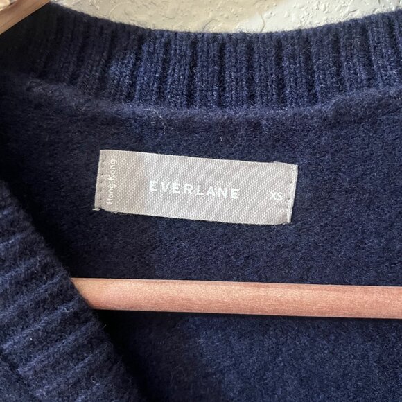 Everlane Deep Blue Women's Cardigan - Picture 3 of 5
